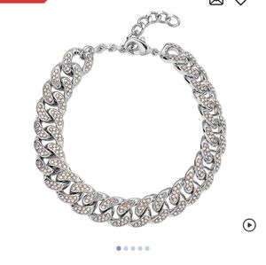 🆕️✨️ Aurora Borealis Austrian Crystal Curb Link Chain Bracelet in Silver✨️